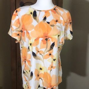 Croft & Barrow short sleeved top..XL..white